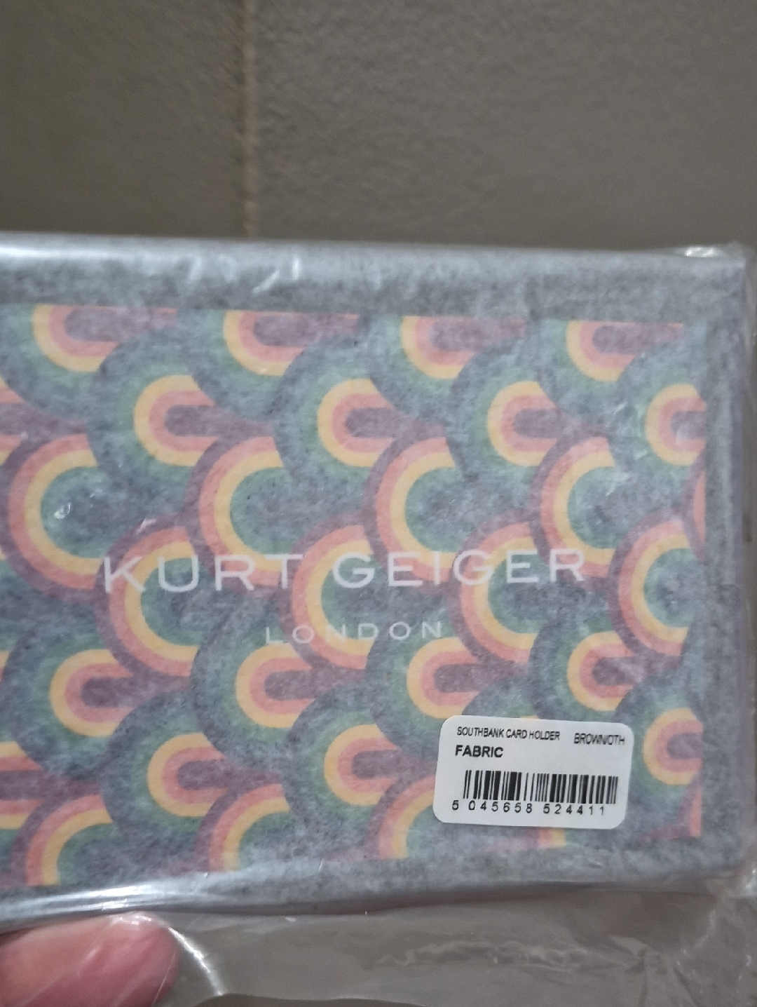 Kurt Geiger Southbank Green Leather And Leopard Print Card Holder